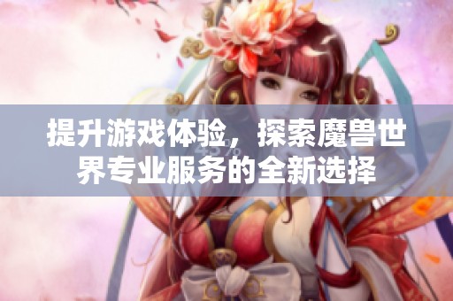 提升游戏体验，探索魔兽世界专业服务的全新选择