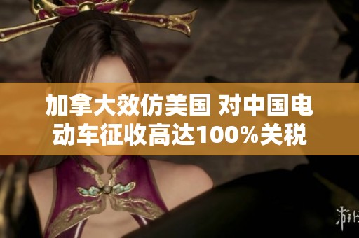 加拿大效仿美国 对中国电动车征收高达100%关税