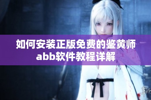 如何安装正版免费的鉴黄师abb软件教程详解