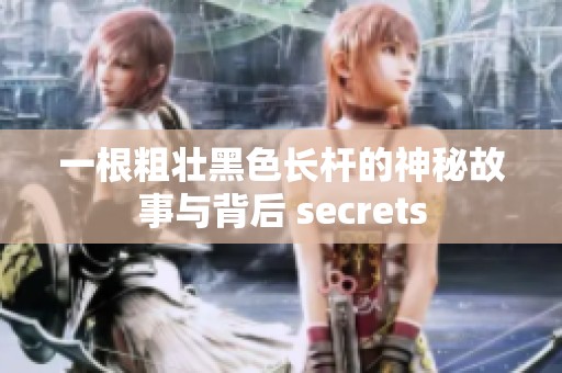 一根粗壮黑色长杆的神秘故事与背后 secrets