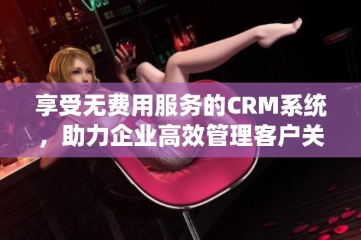 享受无费用服务的CRM系统，助力企业高效管理客户关系