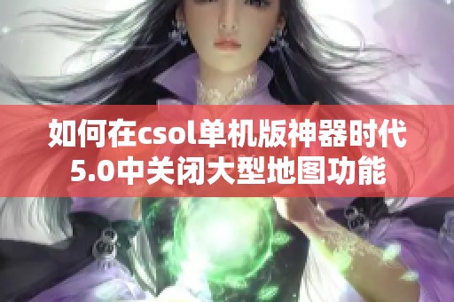 如何在csol单机版神器时代5.0中关闭大型地图功能