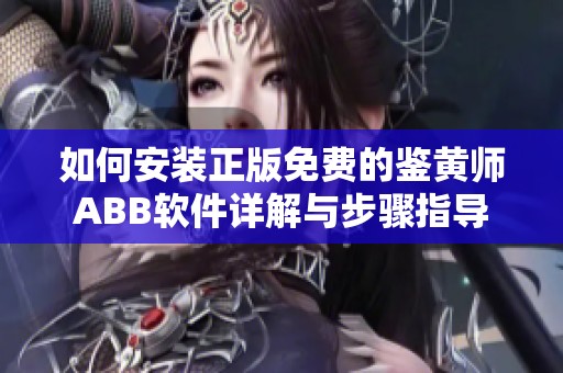 如何安装正版免费的鉴黄师ABB软件详解与步骤指导