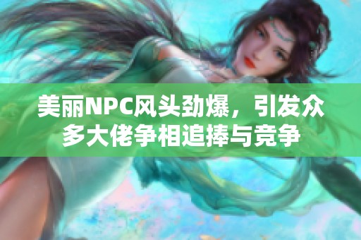 美丽NPC风头劲爆，引发众多大佬争相追捧与竞争