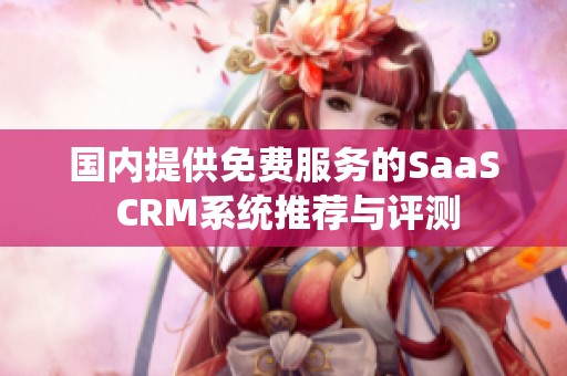 国内提供免费服务的SaaS CRM系统推荐与评测