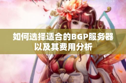 如何选择适合的BGP服务器以及其费用分析