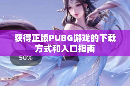 获得正版PUBG游戏的下载方式和入口指南