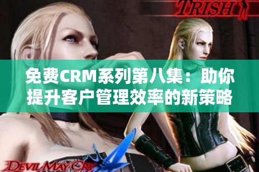 免费CRM系列第八集：助你提升客户管理效率的新策略和技巧