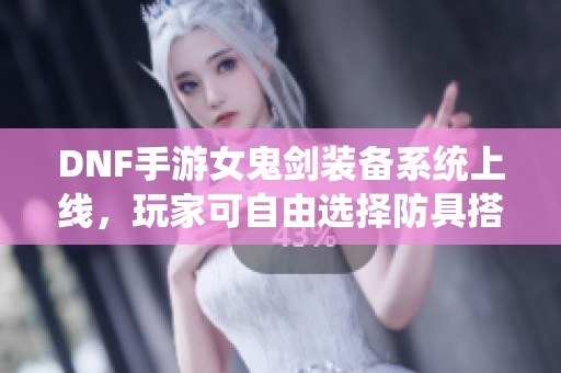 DNF手游女鬼剑装备系统上线，玩家可自由选择防具搭配