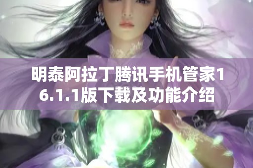 明泰阿拉丁腾讯手机管家16.1.1版下载及功能介绍