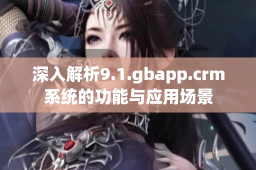 深入解析9.1.gbapp.crm系统的功能与应用场景