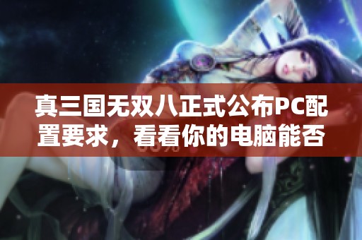 真三国无双八正式公布PC配置要求，看看你的电脑能否流畅运行