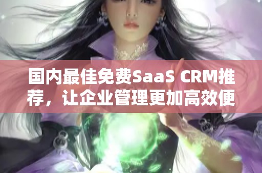 国内最佳免费SaaS CRM推荐，让企业管理更加高效便捷