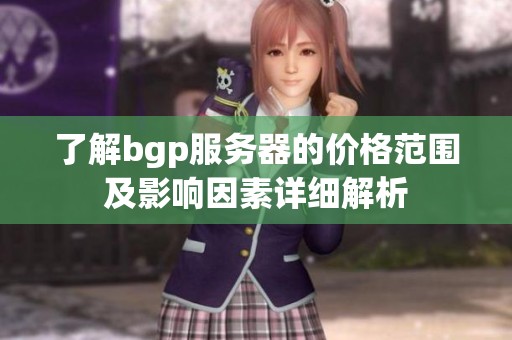 了解bgp服务器的价格范围及影响因素详细解析